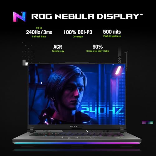 ASUS ROG Strix 16 G614PH Gaming Laptop | 16.0" WUXGA 165Hz Screen | AMD Ryzen 9-8940HX | NVIDIA GeForce RTX 5050 | 16GB RAM | 1TB SSD | 4-Zone Backlit Keyboard | 3 Month Xbox Game Pass | Windows 11