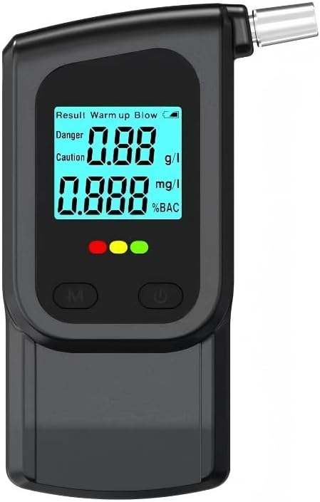 Alcohol Checker LCD Digital Alcohol Tester - Portable & Easy to Use for Personal, Home, and Party Safety High Accuracy Breath