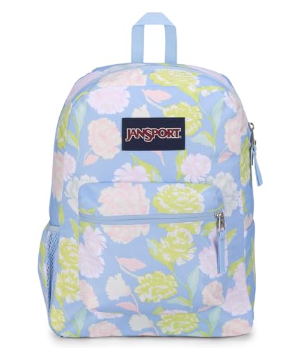 Image of JanSport Cross Town Backpack 17 inch x 12.5 inch x 6 inch - Simple Bag for Everyone with 1 Main Compartment, Front Utility Pocket - Premium Class Accessories - Autumn Tapestry Hydrangea