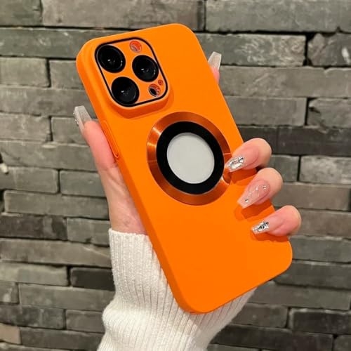 Protection magnétique premium iPhone 13 Pro Max orange avec film