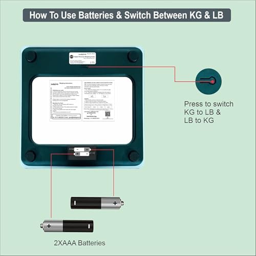 Healthgenie Weight Machine for Body Weight Thick Tempered Glass LCD Display With 3 Years Warranty Weighing Scale (Sporty Red), 180 Kg (Image - 3)