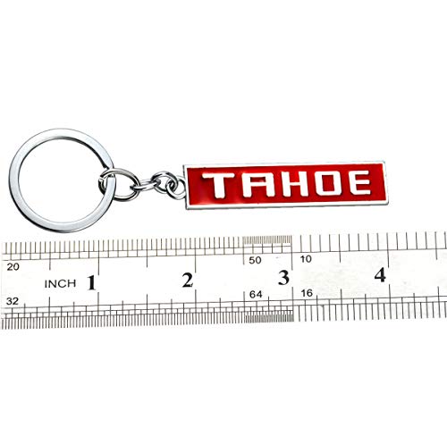 Aimoll 1Pc Chrome Finish Tahoe Key Chain Fob Ring Emblem Keychain For Chevrolet (Red) #TOP2