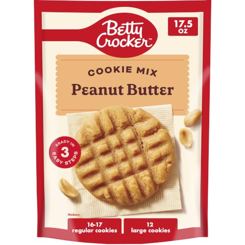 Betty Crocker Peanut Butter Cookies, Cookie Baking Mix, 17.5 oz