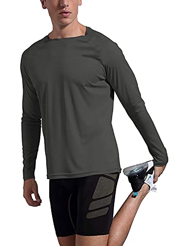 Camiseta UV Protection Masculina UV50+ Tecido Ice Dry Fit Secagem Rápida M Cinza