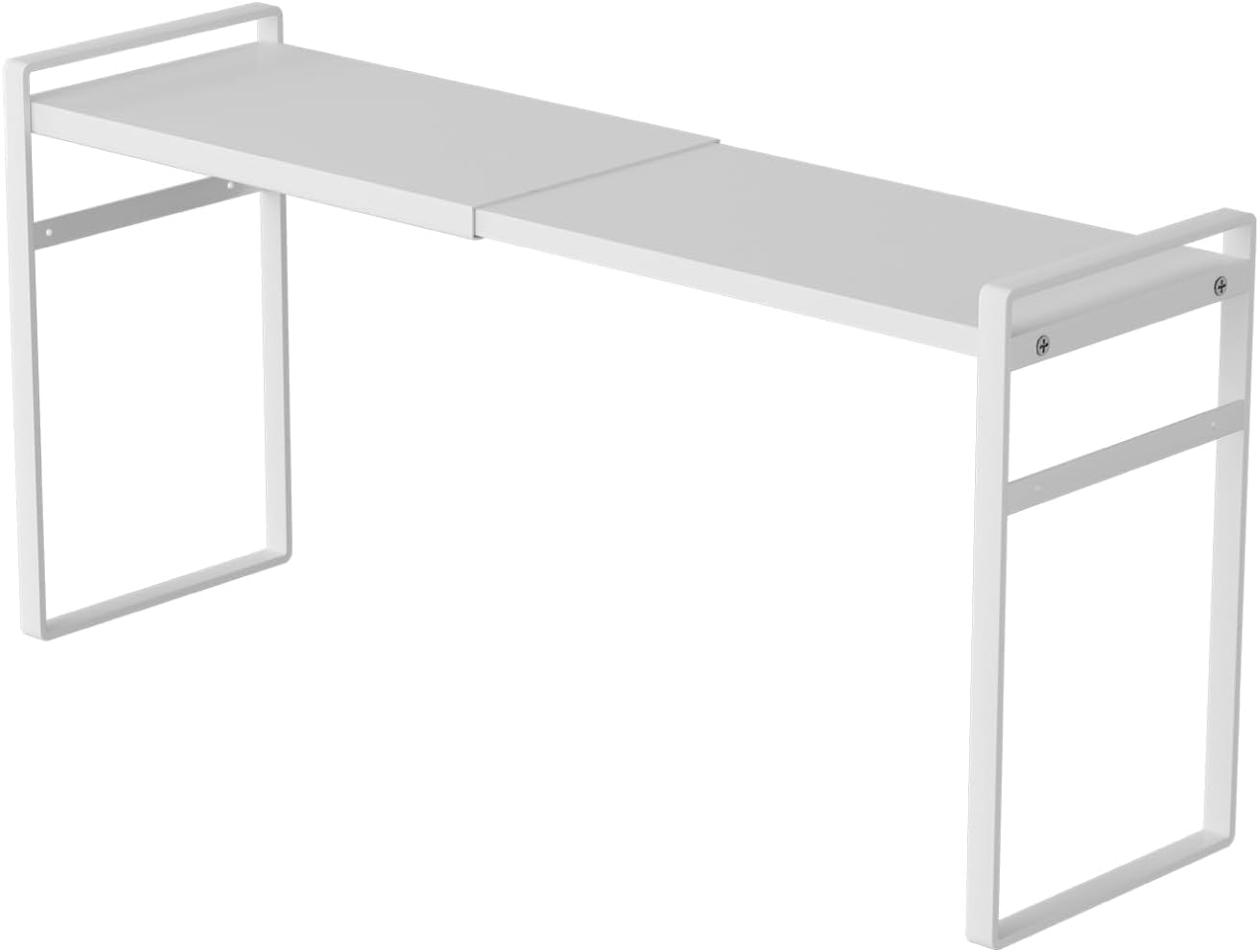 1pcs Medicine Cabinet Organizer Stretchable Storage Box for Bathroom Stackable Mirror Cabinets Vanity Small Narrow Shelf Slim Trays Holder (White, Normal)