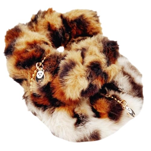 Pack de 2 Scrunchies Animal Print de Felpa Suave. Coleteros Hechos a Mano para Mujer y Niña. Volumen Kawaii sin Tirones. Caja con Ventana y Bolsa Reciclada. Accesorio Original