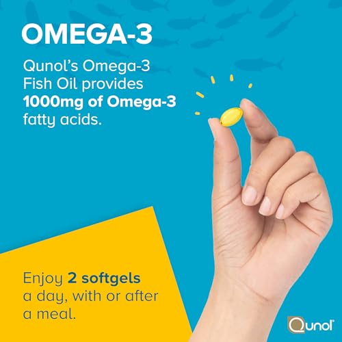 Image of Qunol Ultra Omega-3 Fish Oil Mini Softgels, 1000mg EPA + DHA, 180ct