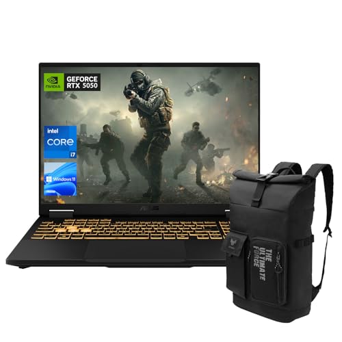 Image of ASUS TUF F16 RTX 5050 Gaming Laptop, Intel i7-14650HX, NVIDIA RTX 5050, RGB Backlit Keyboard, MUX Switch with NVIDIA Advanced Optimus, 64GB DDR5, 4TB SSD, Bundle TUF Gaming VP4700 Backpack