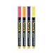Produktbild SECURIT - 4er-Set Kreidemarker - Für nicht-poröse Oberflächen (Schwarze Tafel, Glas, Metall, Spiegel...) - Dünne Spitze 1-2 mm - 4 Farben (Orange, Rosa, Violett, Gelb)