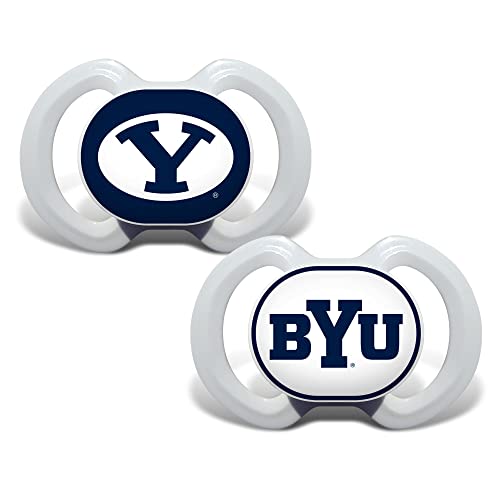 Image of BabyFanatic Pacifier 2-Pack - NCAA BYU Cougars - Officially Licensed League Gear