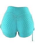Photo Gallery huyghdfb donne regolabile coulisse vita alta yoga pantaloni corti dimagranti leggings controllo della pancia allenamento struttur, azzurro, m Photo Gallery huyghdfb donne regolabile coulisse vita alta yoga pantaloni corti dimagranti leggings controllo della pancia allenamento struttur, azzurro, m
