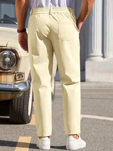 Image of Runcati Mens Stretch Golf Pants Casual Dress Pants Work Trousers