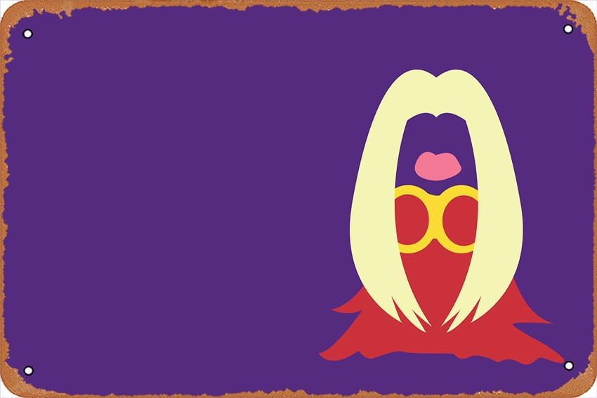 Pokémon, Minimalist, Jynx Game 8X 12 Inches Retro Metal Tin Sign - Vintage Art Poster Plaque