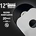 12 Inch Vinyl Inner Sleeves, 20 Pack Anti-Static Paper Vinyl Record Sleeves, Heavyweight White Kraft Paper with Rounded Corners Protection Covers for 12'' Vinyl Record