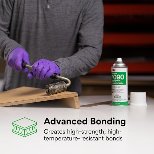 Image of 3M Fastbond Water-Based Contact Spray Adhesive 1090, Low VOC <5%, High-Strength, Bonds High-Pressure Laminates and Woods, Neutral, Net Wt 8.2 oz, 1 Can