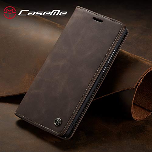 Galaxy A50 Case,Bpowe Leather Wallet Case Classic Design With Card Slot And Magnetic Closure Flip Fold Case For Samsung Galaxy A50 (Coffee) #TOP5