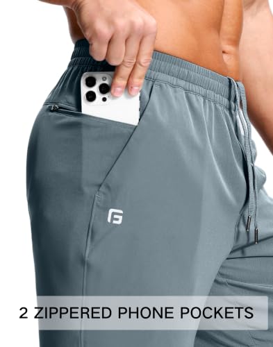 Image of GGJ Men's Lightweight Athletic Shorts with 2 Zipper Pockets 7 inch /9 inch /5 inch Gym Workout Running Quick Dry Tennis Shorts for Men