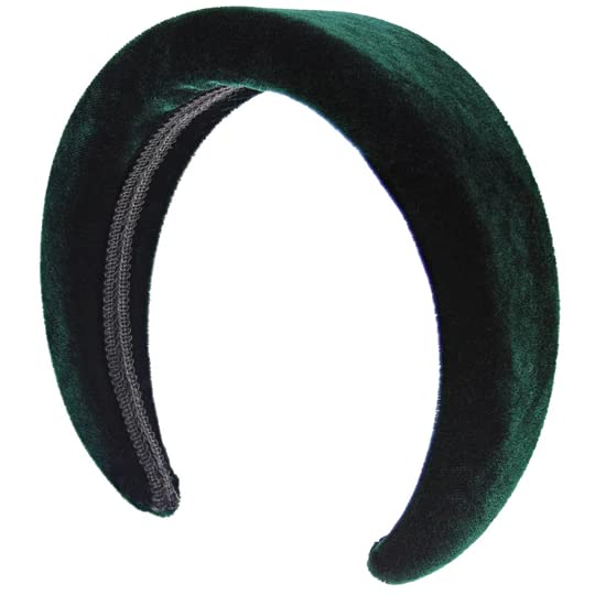 Topkids Accessories Velvet Padded Alice Headband Hairband Hair Band Head Band Women Girls 90s 80s 70s 60s Wedding Hen Party Bridal Festival Adult Wonderland Thick Wide (5cm Bottle Green) - Image 2