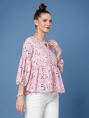 Image of OOMPH! Women's Floral Relaxed Fit Tunic Shirt