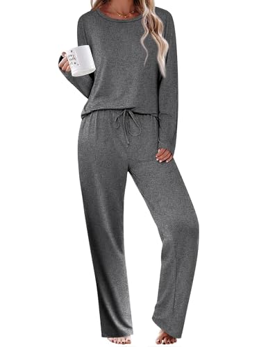 Ekouaer Womens Pajama Sets 2 Piece Sleepwear Fall...