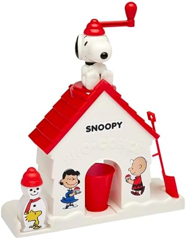 Cra-Z-Art Snoopy SNO-Cone Machine, Snow Cone Shaved Ice Maker Ice Shaver, Snoopy House Shaped Shaved Ice Maker Comes with Fruit Punch Flavor Packet, Ages 6 and Up, White