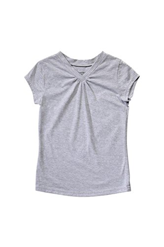 French Toast Girls' Short Sleeve Basic V-Neck Tee