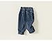 Toddler Kid Boys and Girl Casual Jogger Elastic Jeans Toddler Kids Fashion Loose Denim Pants with Pockets (Blue,90/18-24 M,Unisex,Big Kid,US,Age,18 Months,24 Months)