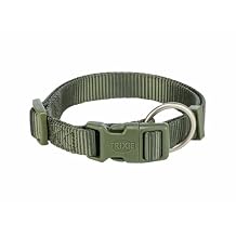 Trixie Trixie 4053032671010 Premium Dog Collar Olive Green S 25-40 cm