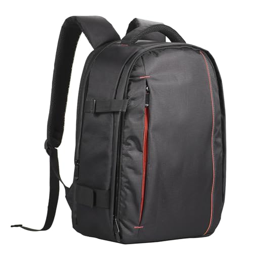 ZJchao Mochila para Cámara, Mochilas para Cámara Mochila para Bolsa Impermeable para con Compartimento para Computadora Portátil y Cubierta para Lluvia para Accesorios de Flash para Lentes de DSLR - imagen 3