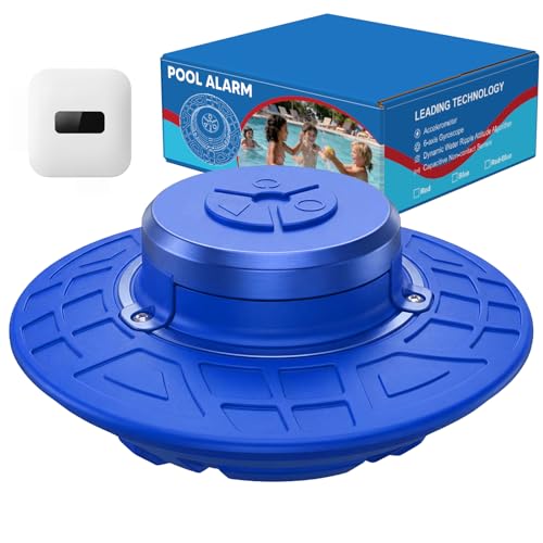 Pool Alarm, Floating Safety Alarm for Inground & Above Ground Pools, 110dB Siren IP68 Waterproof, Smart Wave-Sensing Prevents False Alerts, 262ft Wireless Range, Kids & Pets Safety (Blue)
