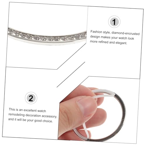 Anillo bisel con diamantes para watch accesorio protector elegante 5