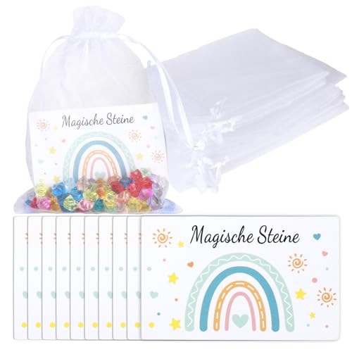 GENZYRE 15 Set Glückssteine für Kinder Party-Mitgebsel, Mitgebsel Gastgeschenke Geburtstag KommunionKleine Geschenke Heilsteine