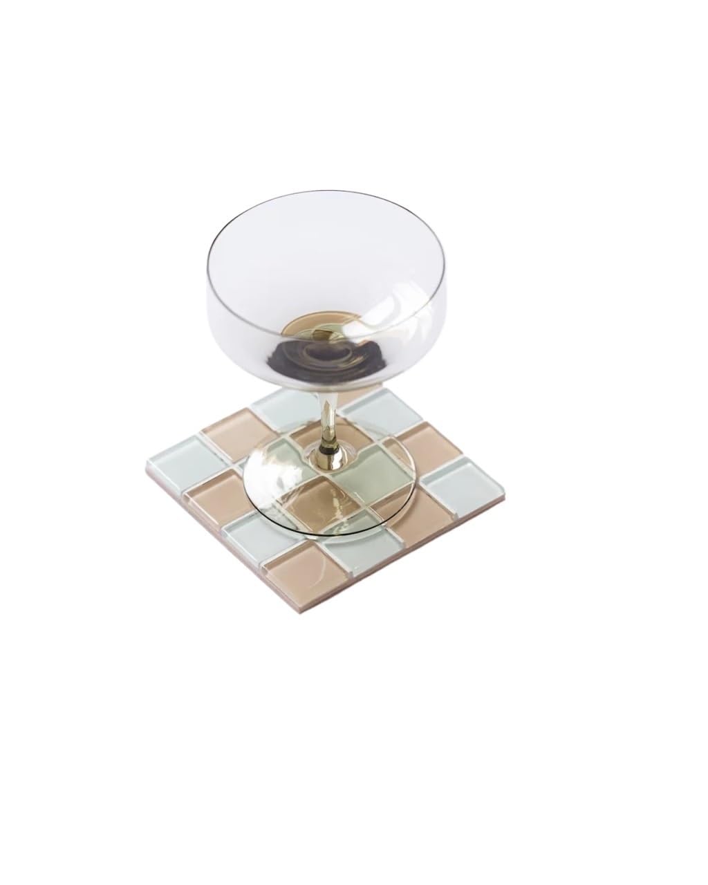 Coaster 2pcs Mosaic Coaster Vibrant Tile Beverage Coasters With Intricate Patterns For Home Decor Without Cup(Color3)
