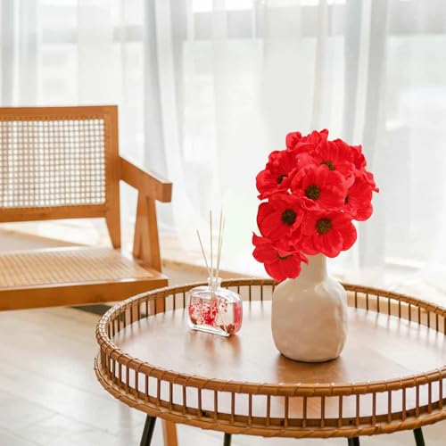 Coquelicots artificiels Real Touch : bouquet de fleurs réutilisables pour vase - 4