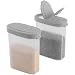 Produktbild SIGNORA WARE Gewürzgläser mit Deckel, nachfüllbar, leer, luftdicht, 237 ml, 2-in-1 Ausgieß-/Schalter-Deckel, transparenter Kunststoff, Gewürz-/Gewürz-Organizer, Küche/Reisen, 2 Stück