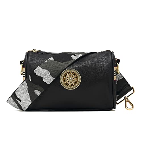 Image of Wide Purse Straps Replacement Adjustable Crossbody Gold Hardware Canvas Shoulder Strap For Women