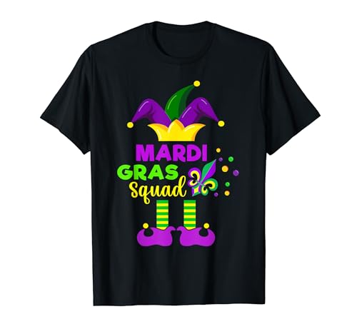 Divertido disfraz de Mardi Gras Escuadrón Carnaval Elfo Desfile de gnomos Camiseta