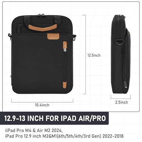 Image of Tablet Sleeve Bag,Padded Protective Travel Carrying Case for for iPad Pro 13-inch (M5 /M4) 2025, 13-inch iPad Air (M3 /M2), 12.9-inch iPad Pro (6th /5th /4th /3rd Generation)