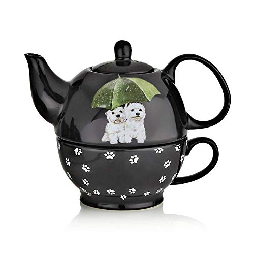 Con burbujas desmontables, tetera, tetera caliente, máquina de té perfecta, set de tetera y cojín de taza de cerámica…