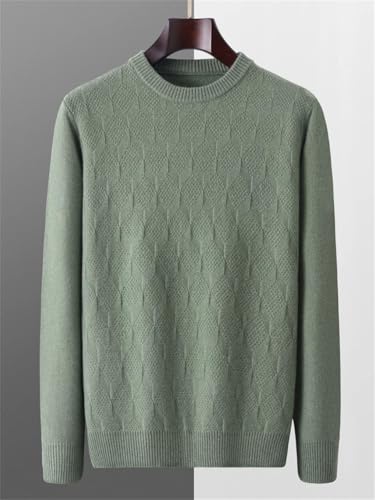 Men's Pullover Sweaters Long Sleeve O-Neck Casual Solid Color Warm Knitted Sweater Pullovers3