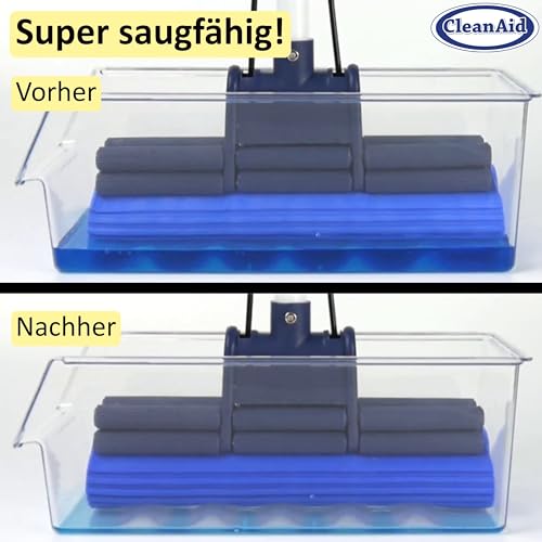 CleanAid Easy PVA Schwammmopp – Alternative zum Bodenwischer | Extra Saugstarker Schwamm Mop mit...