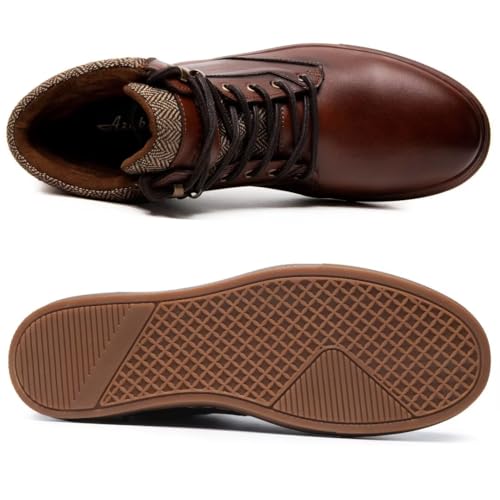 Image of Arkbird Casual Sneaker Boots, High-Top Sneakers Lace-up Leather Chukka Shoes for Men