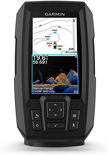 Garmin Striker Vivid 4Cv Bundle With Transducer And Protective Cover, 4-Inch Color Fishfinder, Vivid Scanning Sonar Color Palettes 010-02550-00 #TOP2