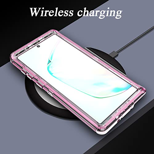 Coque Note 10 robuste antichoc multicouche en caoutchouc durable rose - 6