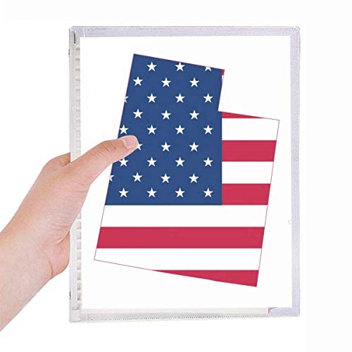 Carnet de notes à spirales Utah America avec carte et étoiles