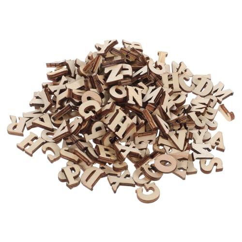 KOMBIUDA Letters for Decor 104pcs Wooden Letters DIY Craft Wood Pieces for Wall Art