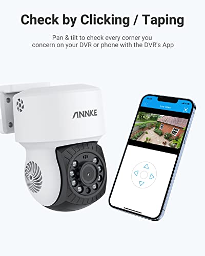Annke AN-C51EK0103-V1#USND 1080P 2Mp Ahd Cctv Home Surveillance Dome Pt Wired Camera With 350° Pan And 90° Tilt, 100Ft Ir Night Vision, Ip65 Weatherproof Security Add–On Cam thumb #2