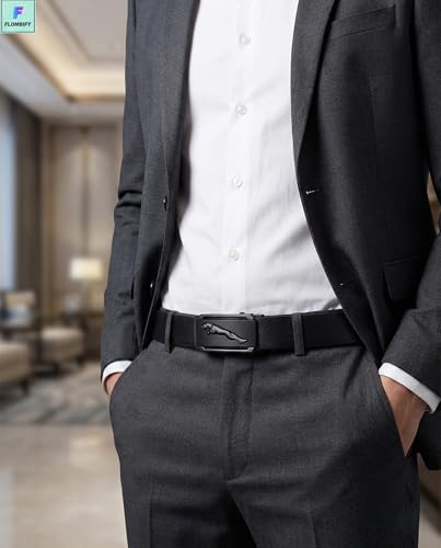 FLOMBIFY PU Leather Men's Belt with Buckle - Image 3