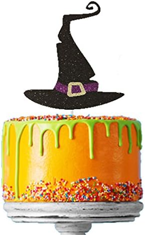 Lissielou Decoration De Gateau A Paillettes En Forme De Chapeau De Sorciere Noir Paillete Amazon Fr Cuisine Et Maison
