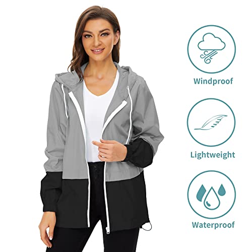 Zando Lightweight Rain Jacket Women Raincoat for Women Packable Rain Coat Windbreaker Rain Jackets Waterproof with Hood - Image 4